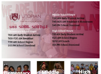 Website, SEO, and social campaign support for Utopian Academy For The Arts charter school network.