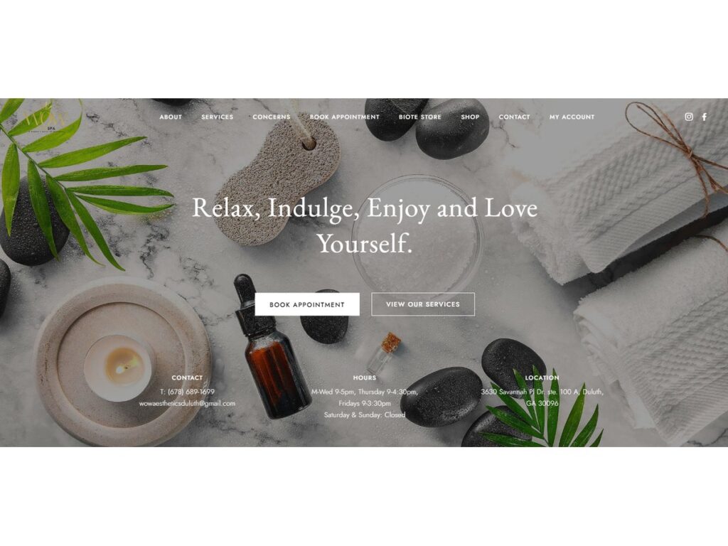 Website project for WOW MEDISPA.